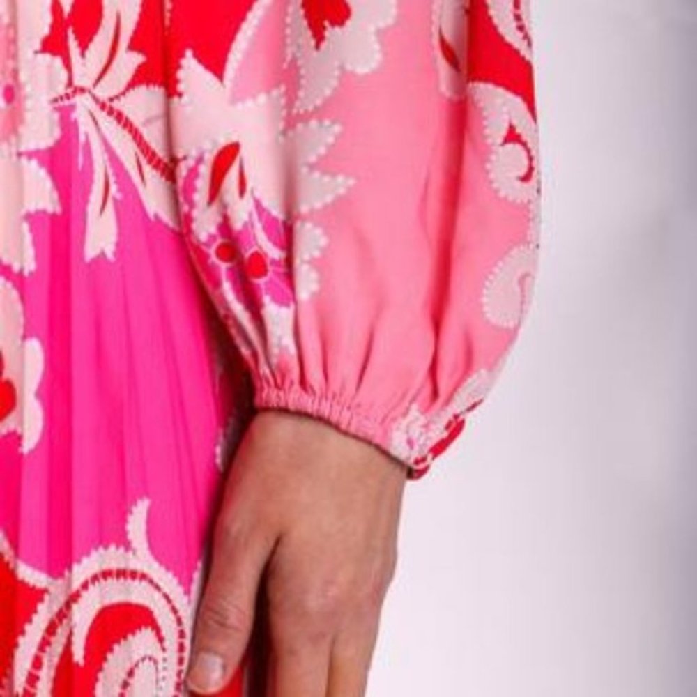Traffic People Paisley Printed Aurora Midi Dress. Paisley. Damask. Medium/Large. - Picture 5 of 14